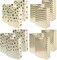 12-Pack Metallic Gold Gift Bags – 12.5"x10", Large Geometric Paper Bags with Handles for Holidays & Gifts